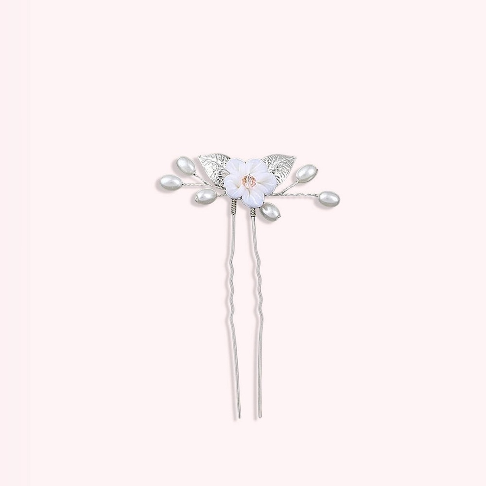 NWT Winter Flower Pearl Pins Hair Accessory set - Picture 5 of 5